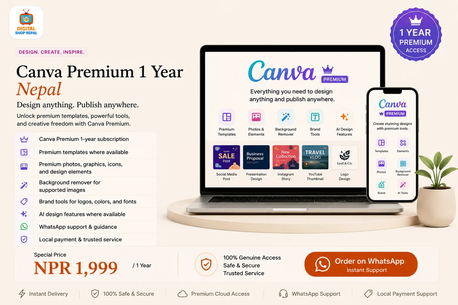 Canva Edu Pro 1 Year Subscription